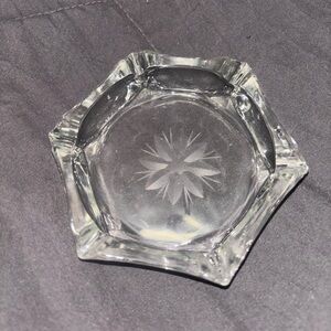 Clear Glass Hexagonal Dish